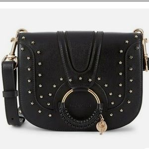 See by Chloe - Hana Star-Studded Leather Bag - black